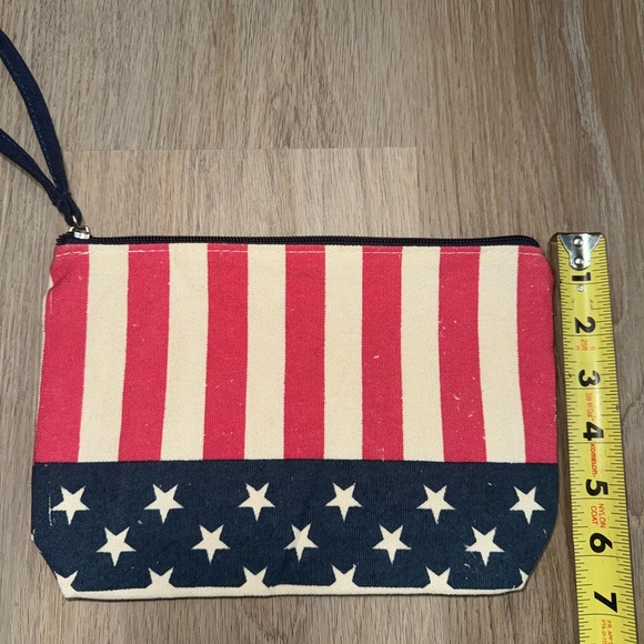 American Flag Wristlet - Red, White & Blue 4th of July Wristlet - Picture 4 of 5